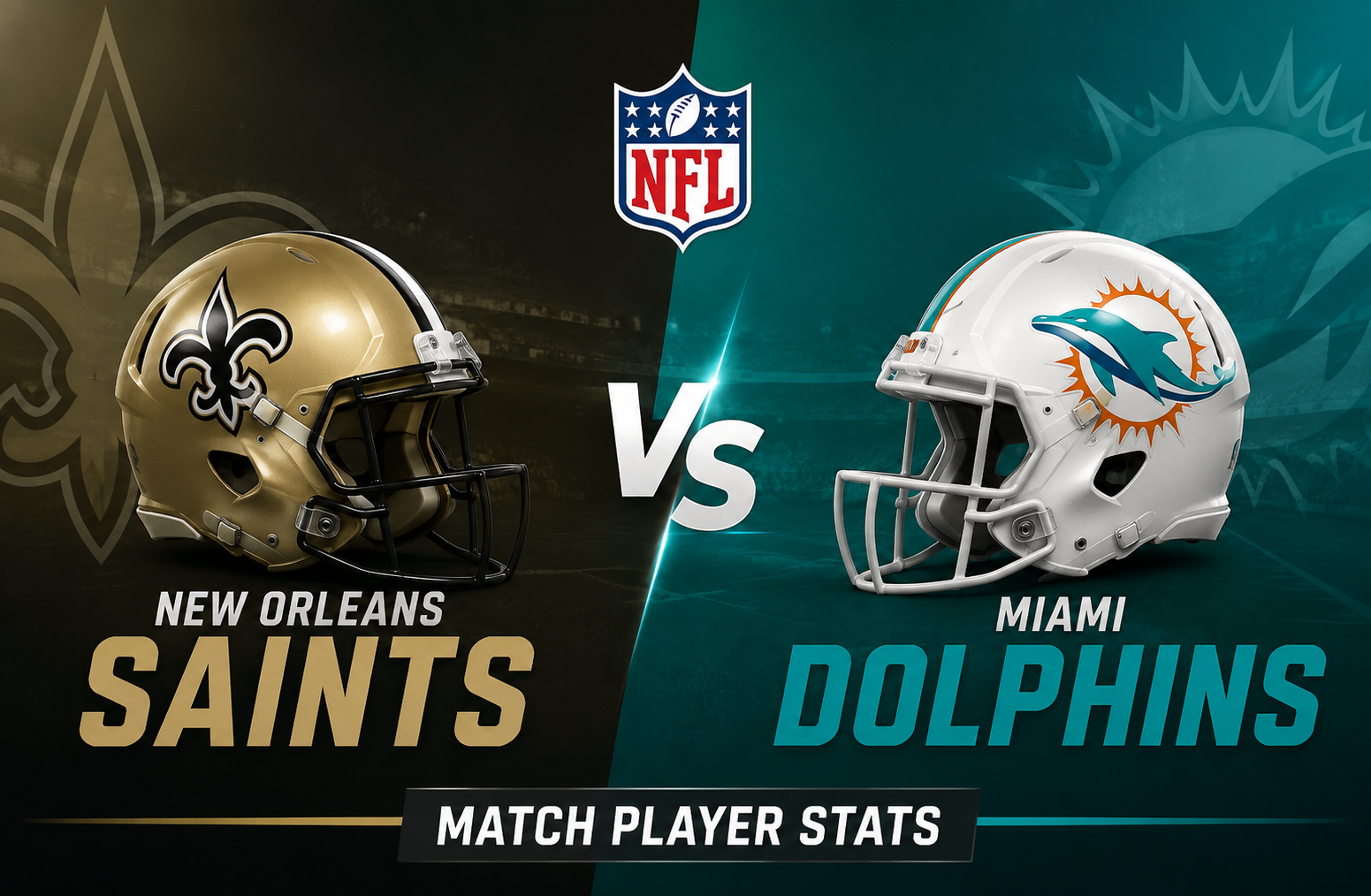 New Orleans Saints vs Miami Dolphins Match Player Stats
