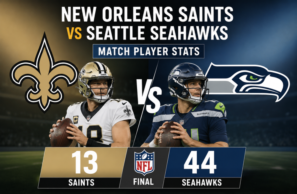 New Orleans Saints vs Seahawks Match Player Stats