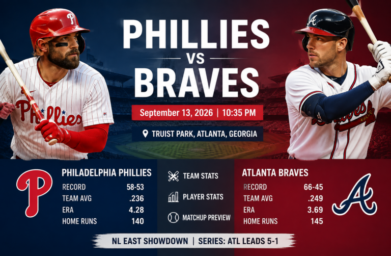 Phillies vs Atlanta Braves Match Player Stats