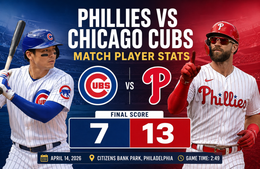Phillies vs Chicago Cubs Match Player Stats
