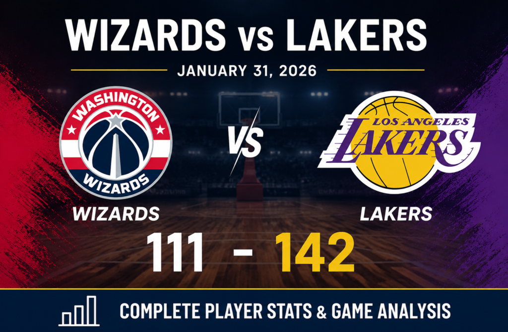 Washington Wizards vs Lakers Match Player Stats: January 2026