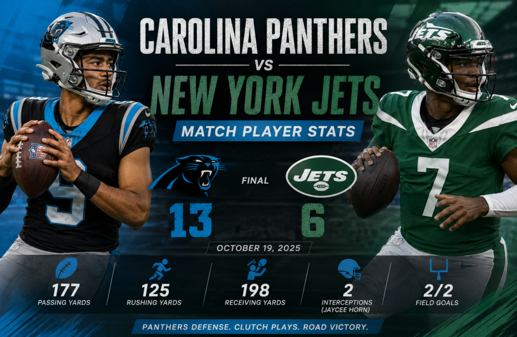 carolina panthers vs new york jets match player stats