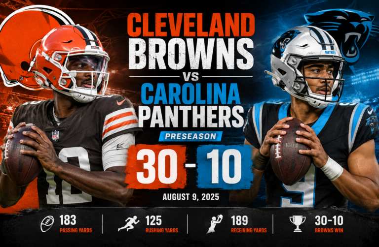 cleveland browns vs carolina panthers match player stats