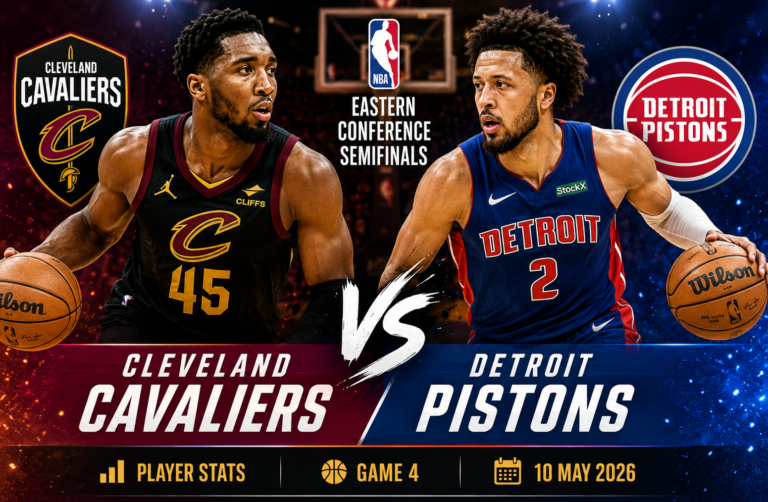 cleveland cavaliers vs detroit pistons match player stats