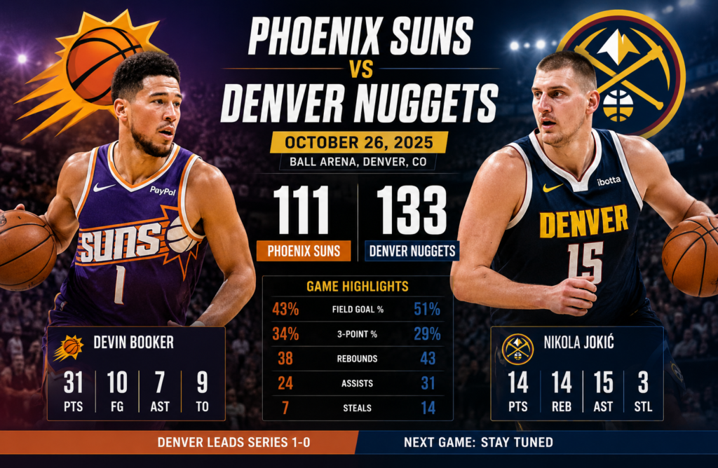 denver nuggets vs phoenix suns match player stats