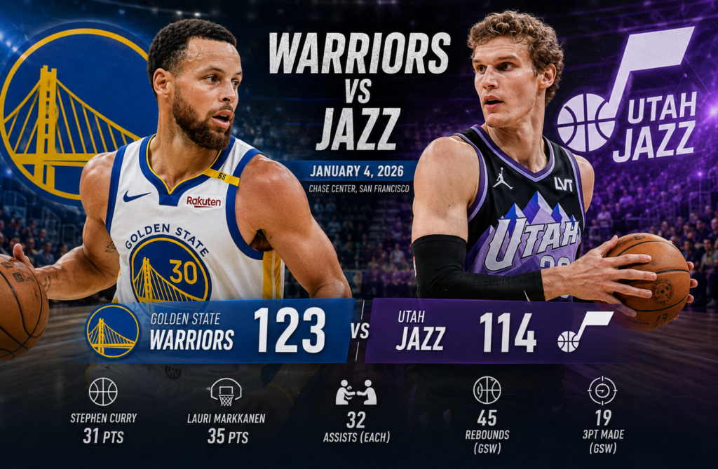 Golden State Warriors vs Utah Jazz Match Player Stats