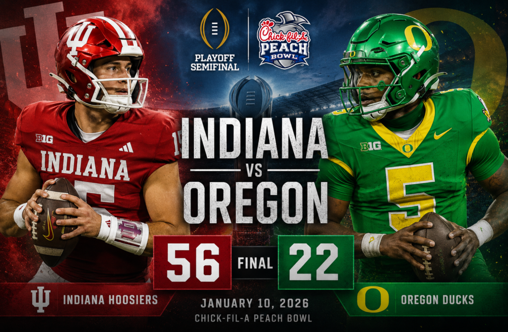 indiana hoosiers football vs oregon ducks football match player stats