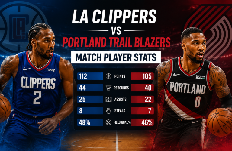 la clippers vs portland trail blazers match player stats