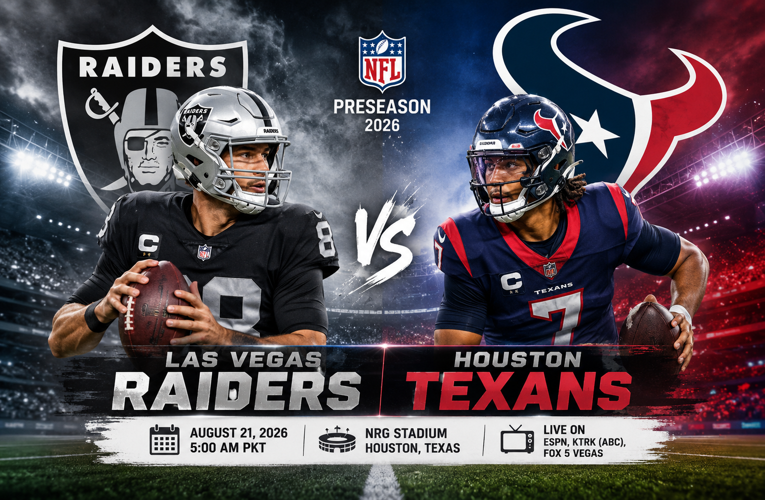 las vegas raiders vs texans match player stats