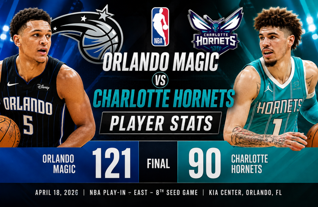 orlando magic vs charlotte hornets match player stats