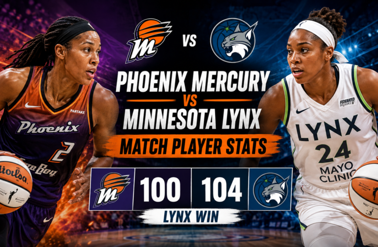 phoenix mercury vs minnesota lynx match player stats