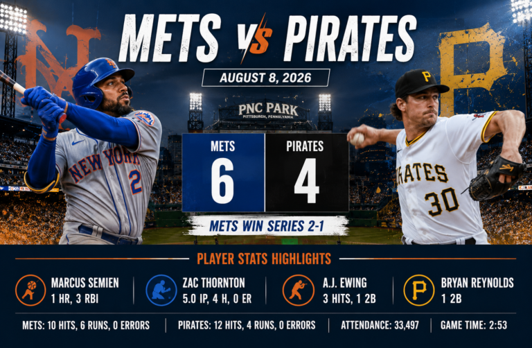 pittsburgh pirates vs mets match player stats