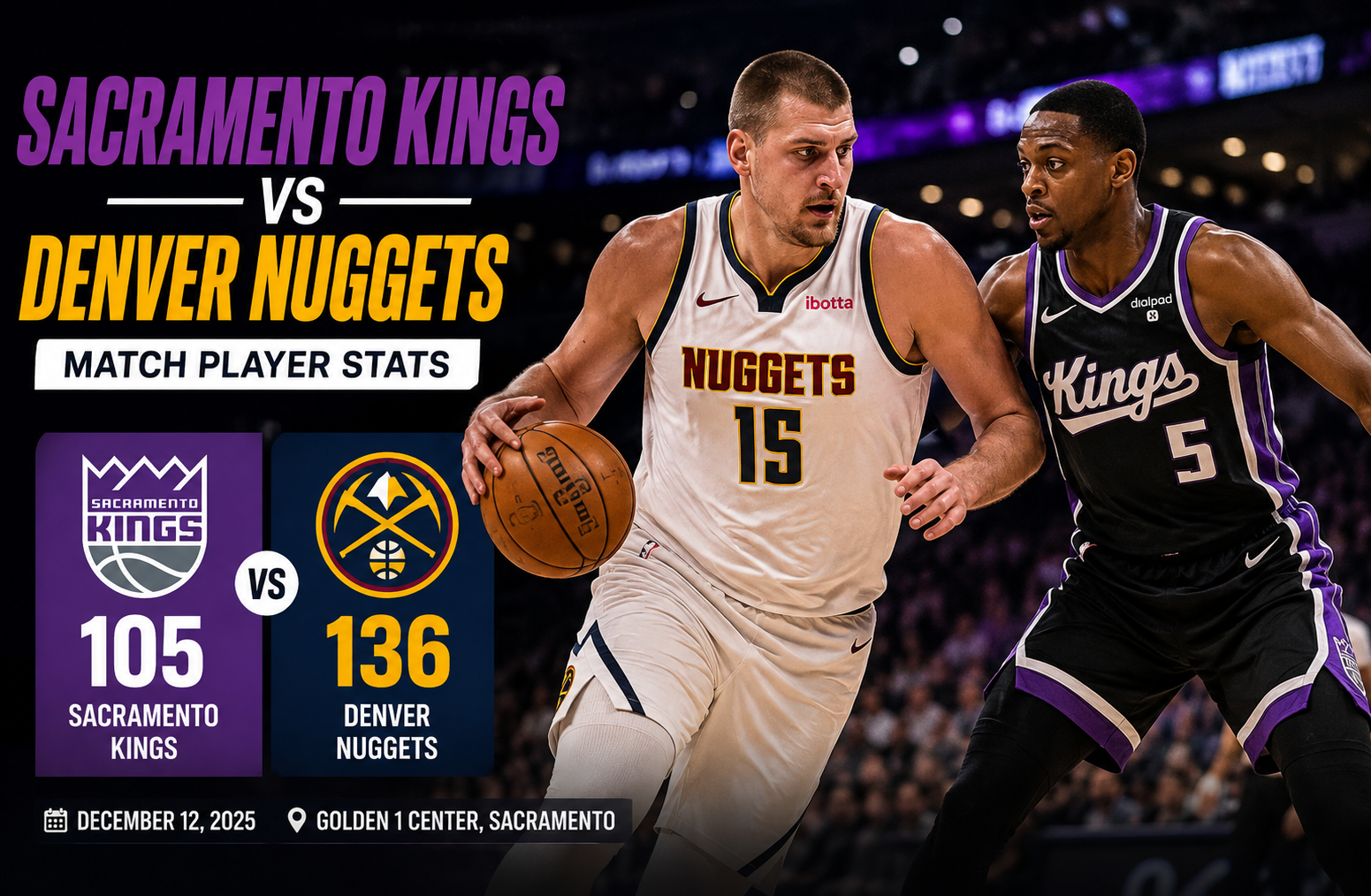 Sacramento Kings vs Denver Nuggets Match Player Stats
