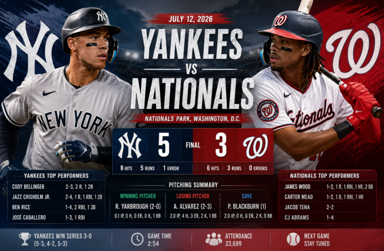 washington nationals vs new york yankees match player stats