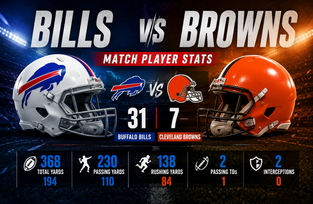 Buffalo Bills vs Cleveland Browns Match Player Stats