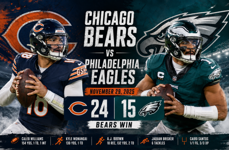 Chicago Bears vs Philadelphia Eagles Match Player Stats