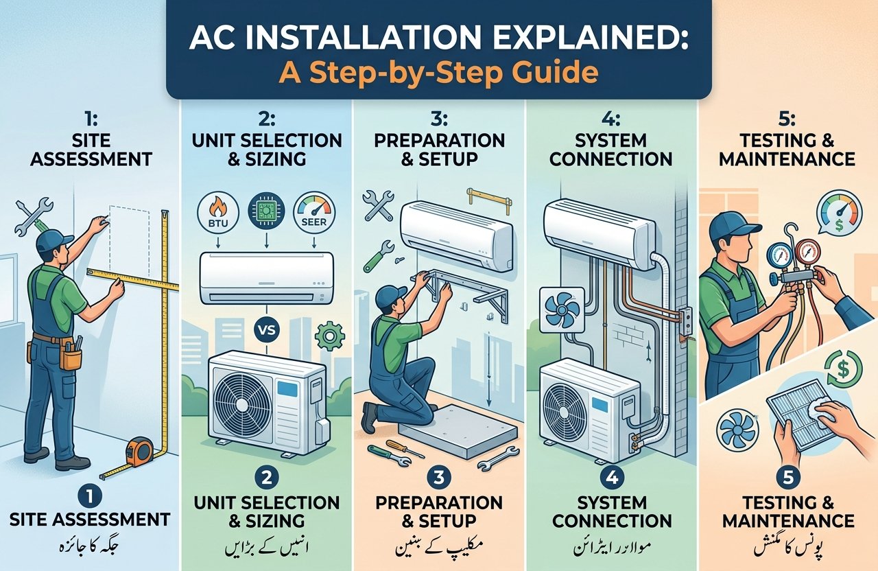 AC Installation Explained: A Step-by-Step Guide to Proper Air Conditioner Selection, Setup, and Performance