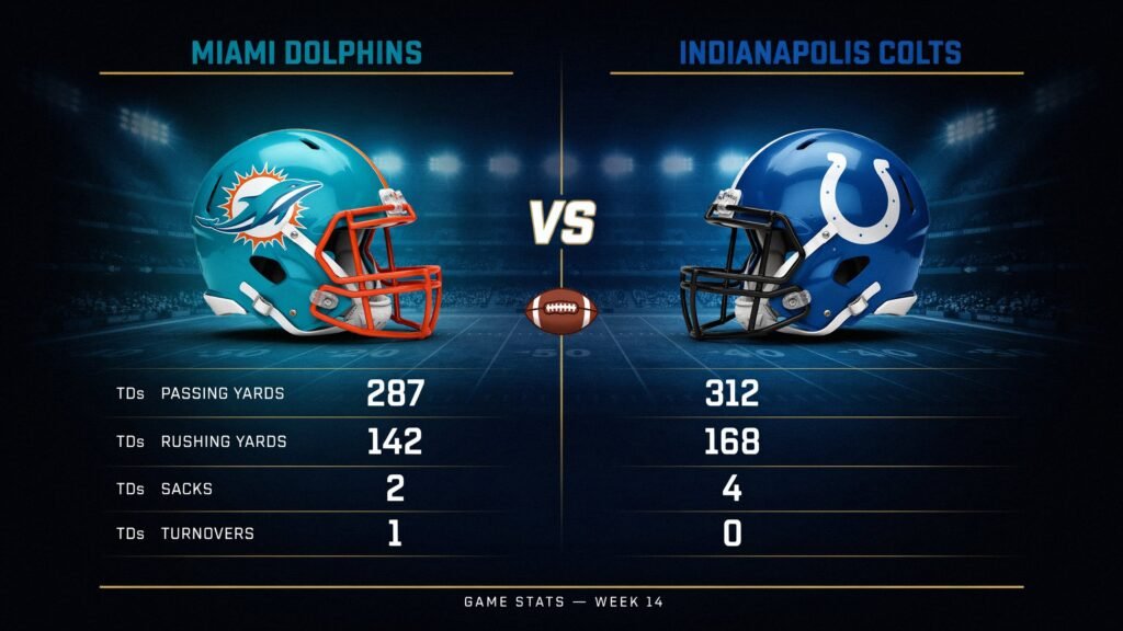 Miami Dolphins vs. Colts Player Stats