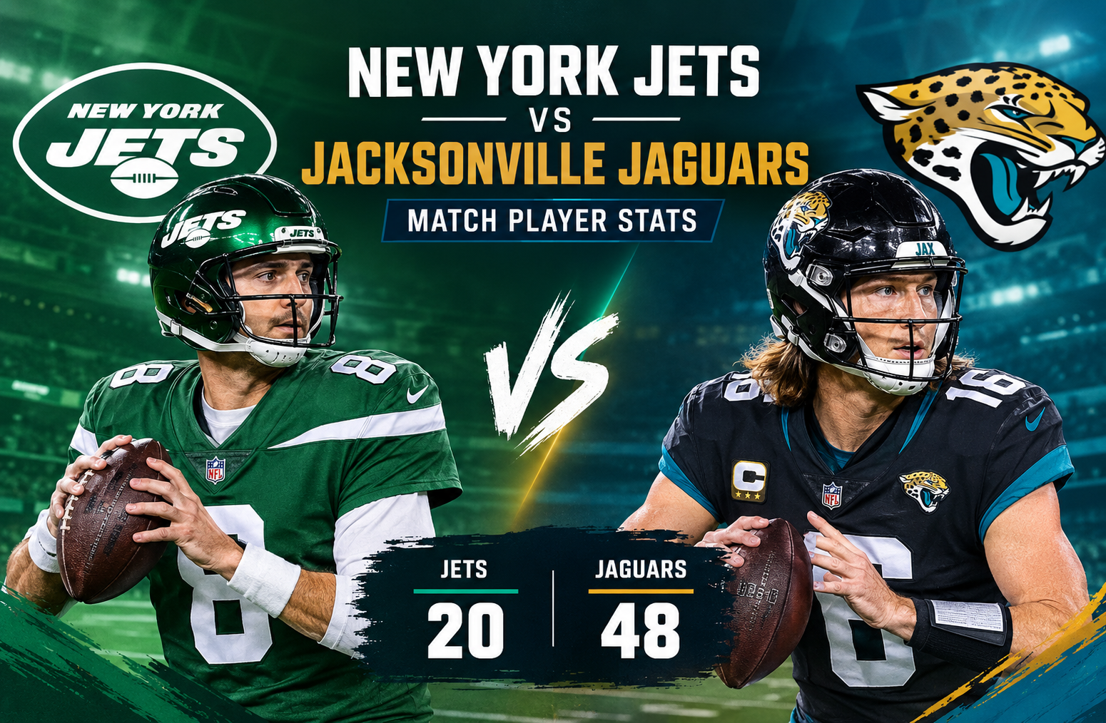 New York Jets vs Jacksonville Jaguars Match Player Stats