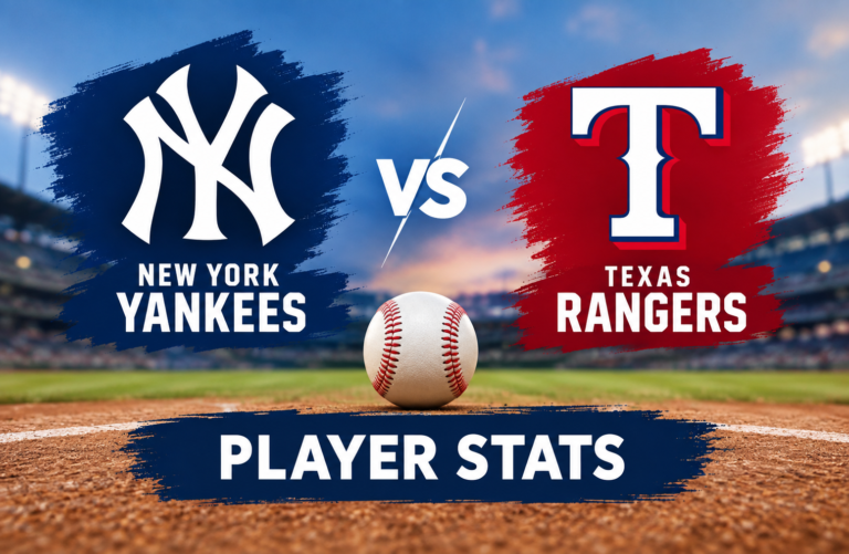 New York Yankees vs Texas Rangers Match Player Stats
