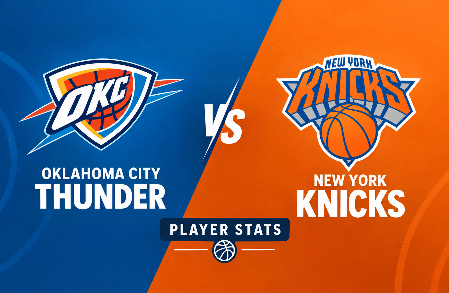 Oklahoma City Thunder vs Knicks Match Player Stats