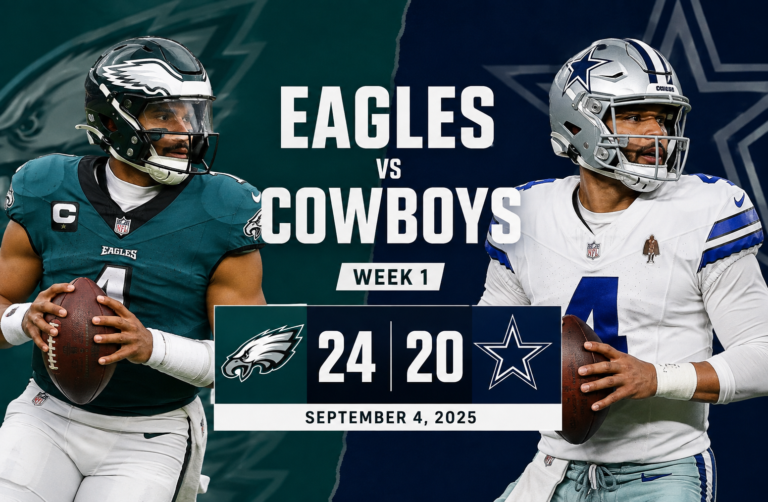 Philadelphia Eagles vs Dallas Cowboys Match Player Stats