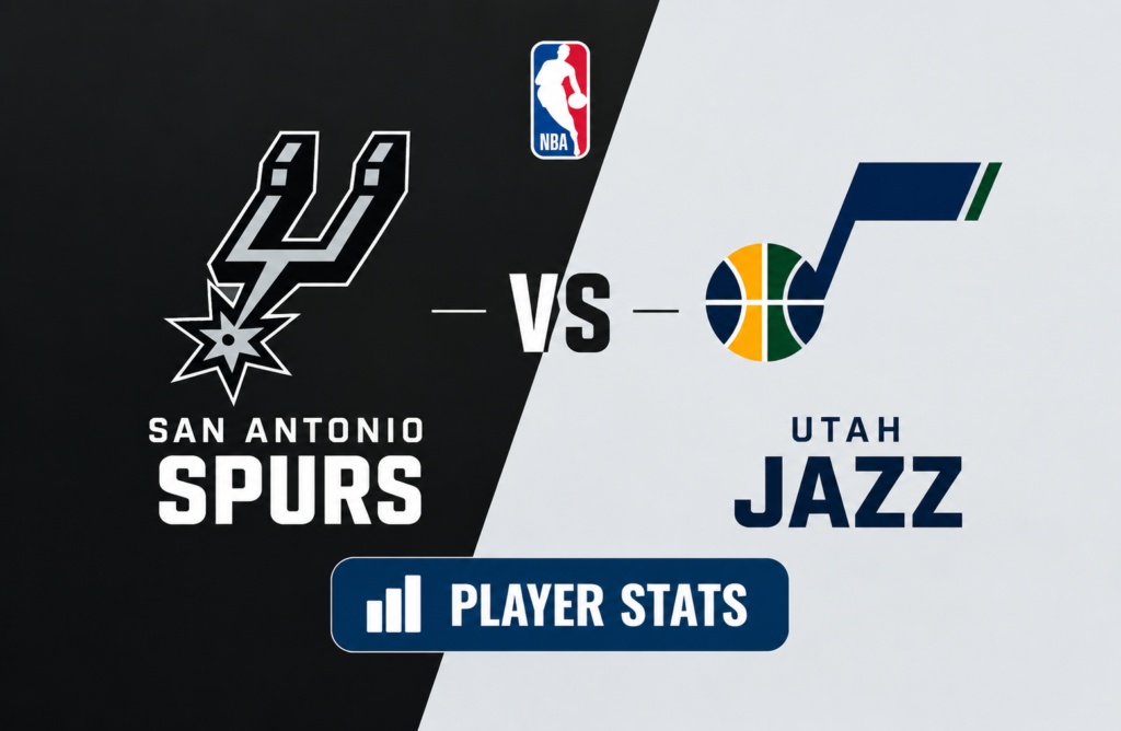 San Antonio Spurs vs Utah Jazz Match Player Stats