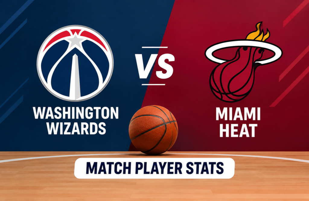 Washington Wizards vs Miami Heat Match Player Stats
