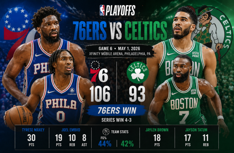 Celtics vs 76ers Match Player Stats