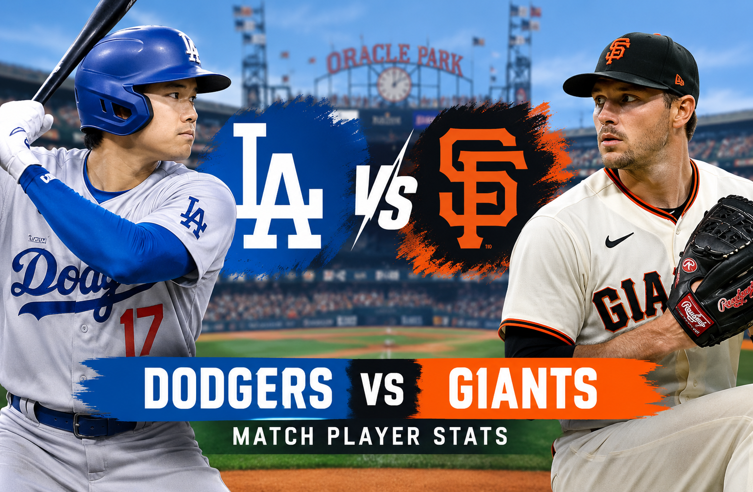 dodgers vs san francisco giants match player stats