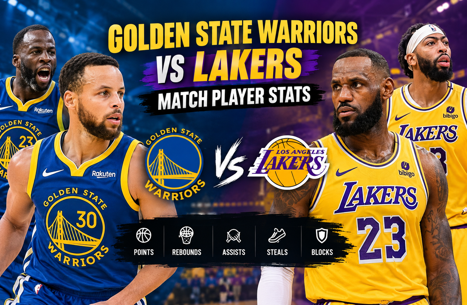 Golden State Warriors vs Lakers Match Player Stats