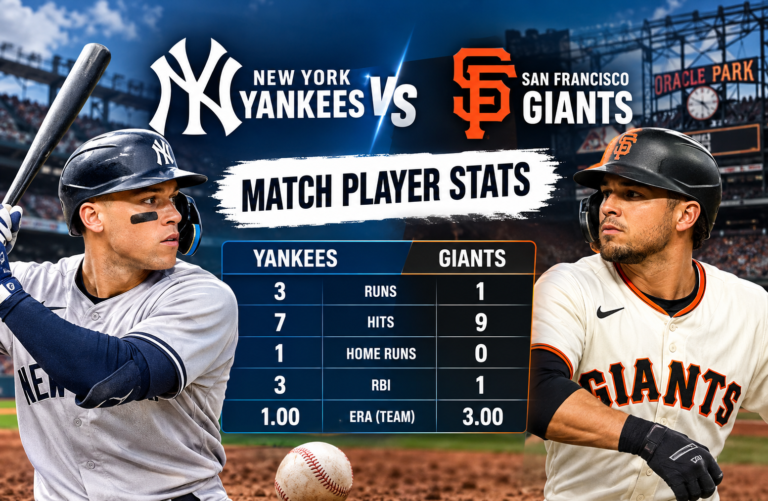 New York Yankees vs San Francisco Giants Match Player Stats