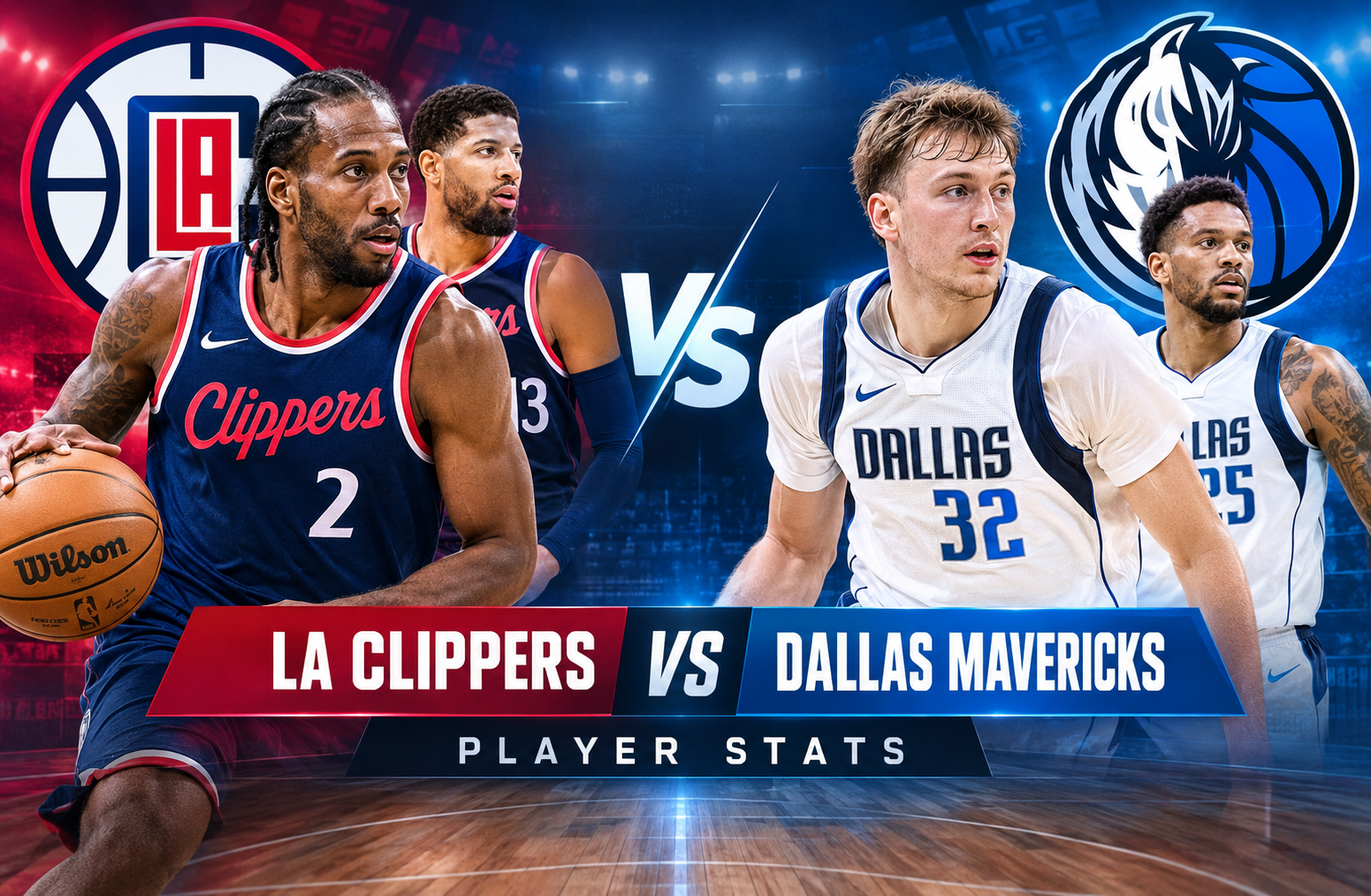 LA Clippers vs Dallas Mavericks Match Player Stats