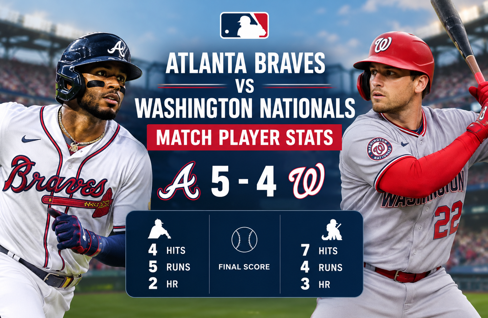 Atlanta Braves vs Washington Nationals Match Player Stats