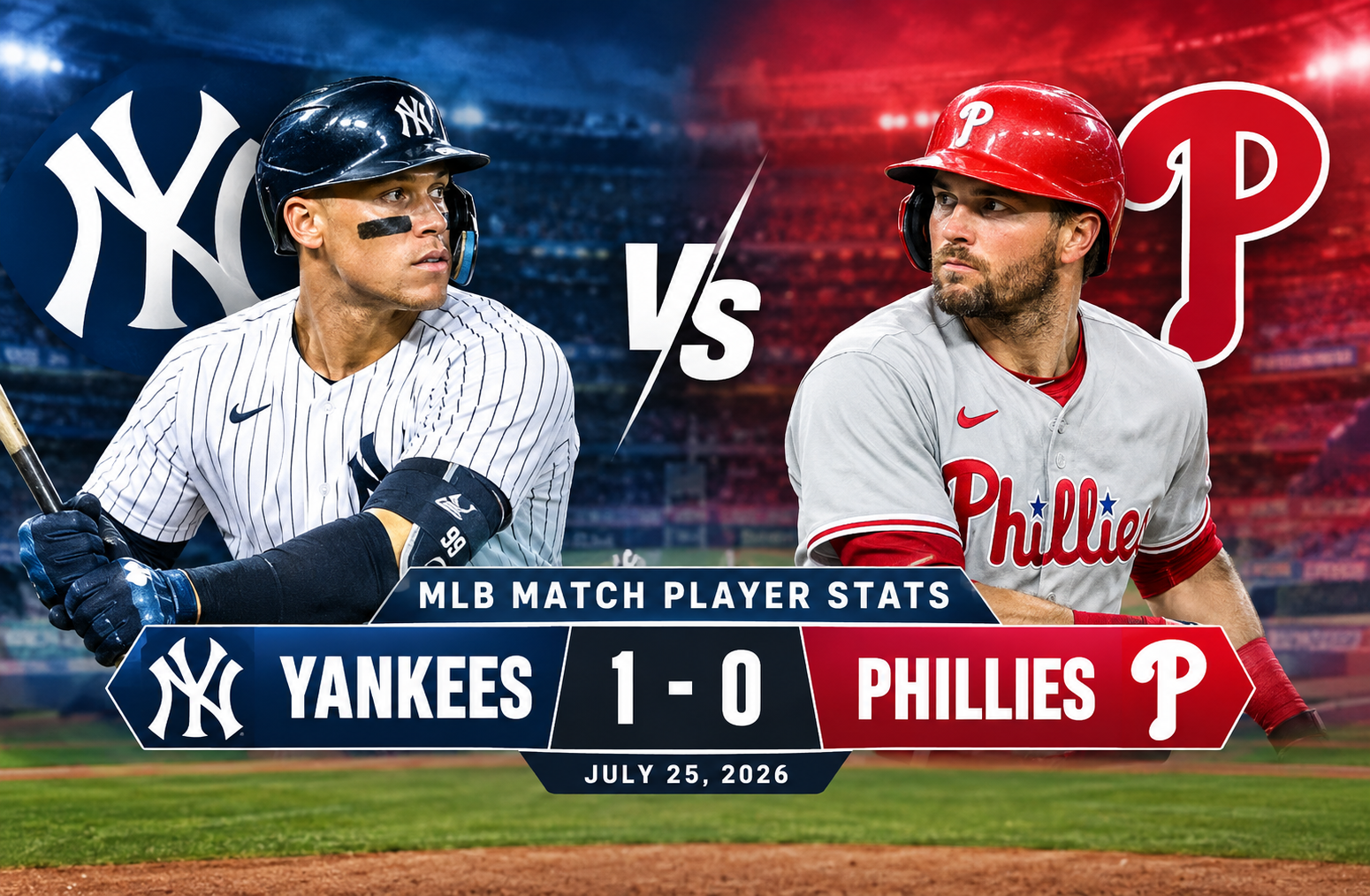 Phillies vs New York Yankees Match Player Stats