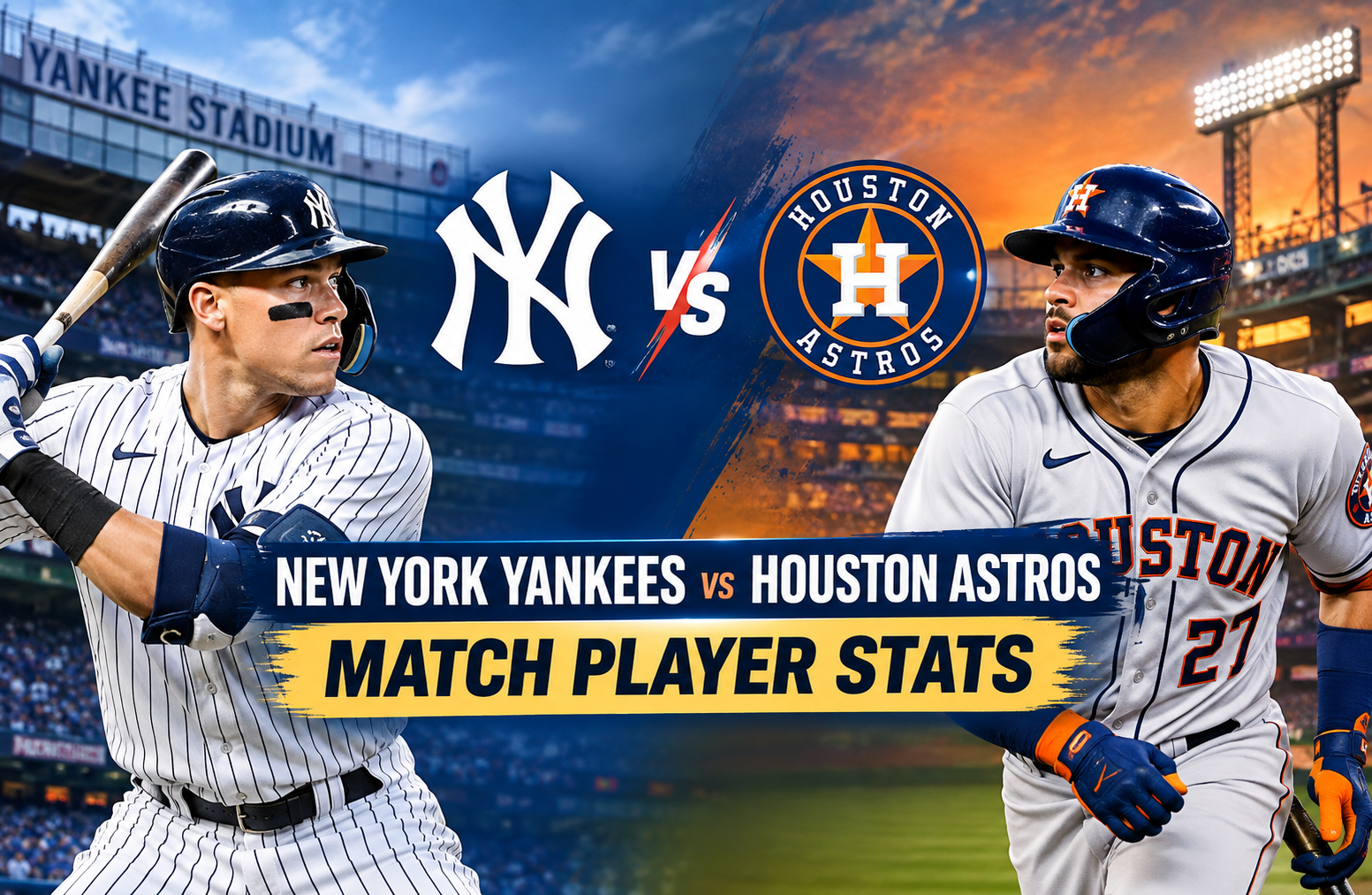 new york yankees vs houston astros match player stats