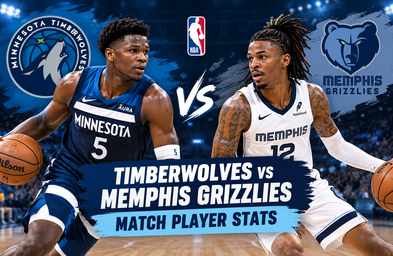 timberwolves vs memphis grizzlies match player stats