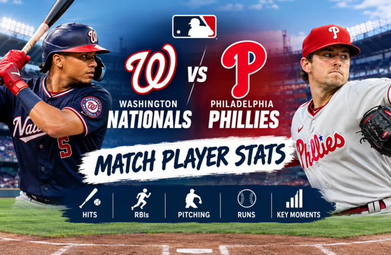 washington nationals vs phillies match player stats