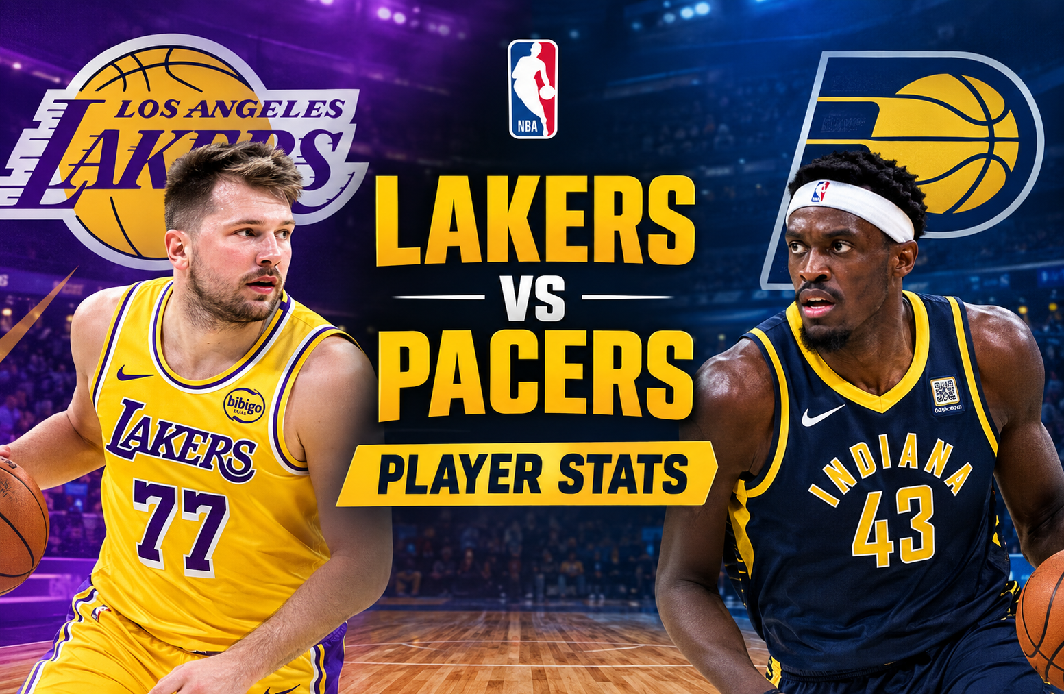 lakers vs pacers match player stats