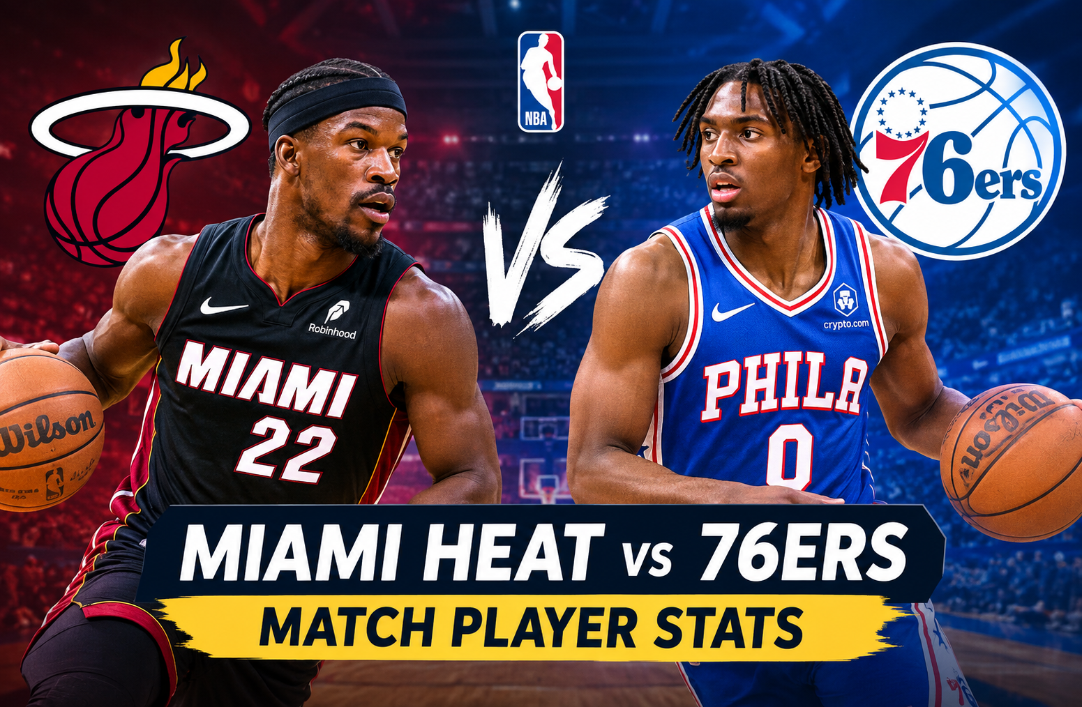 miami heat vs 76ers match player stats