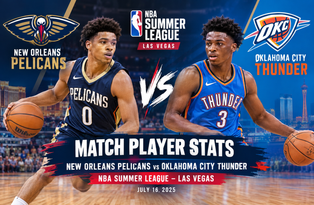 new orleans pelicans vs oklahoma city thunder match player stats