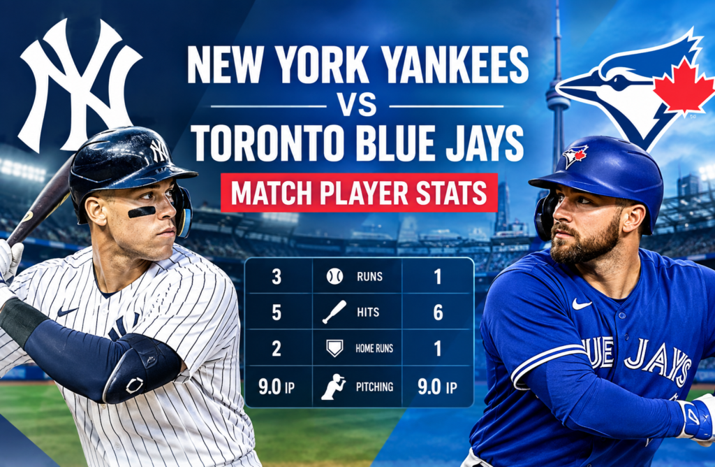 new york yankees vs toronto blue jays match player stats