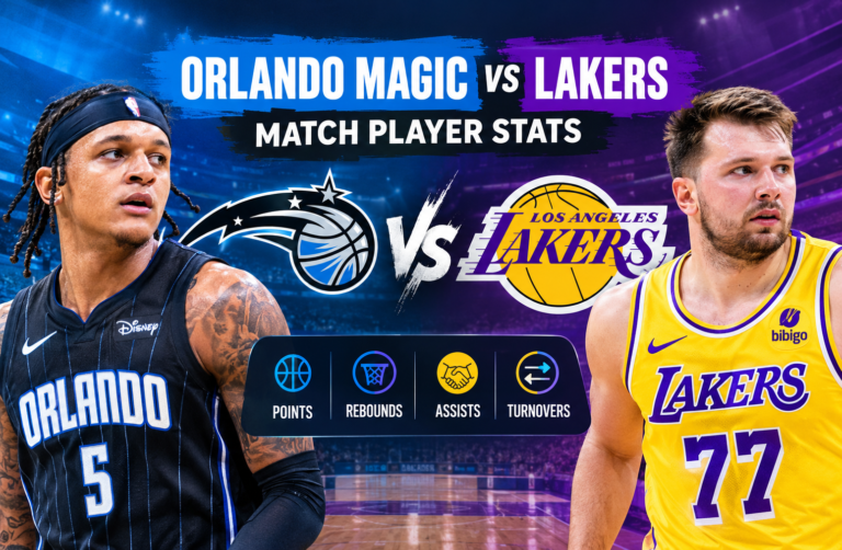orlando magic vs lakers match player stats