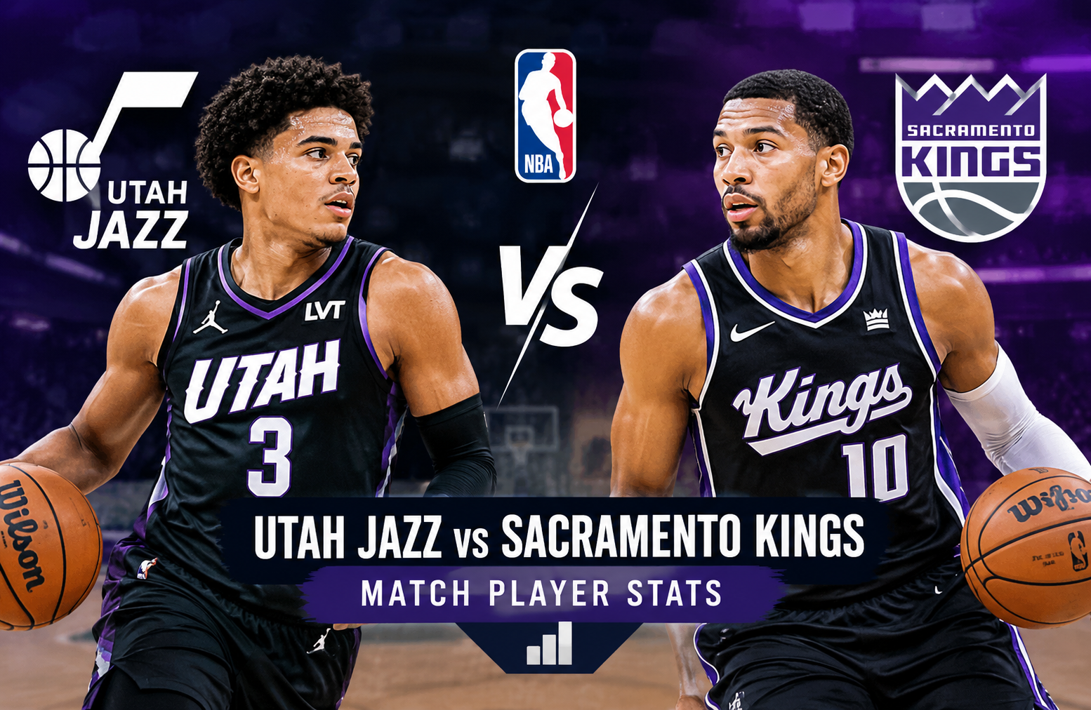 utah jazz vs sacramento kings match player stats