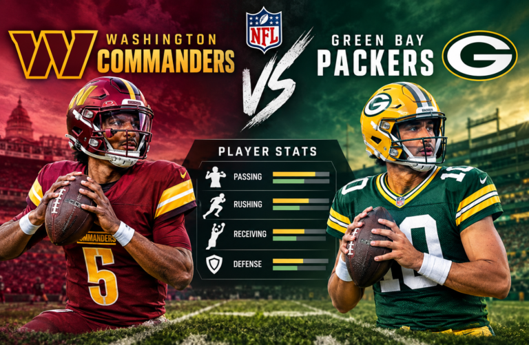 washington commanders vs green bay packers match player stats
