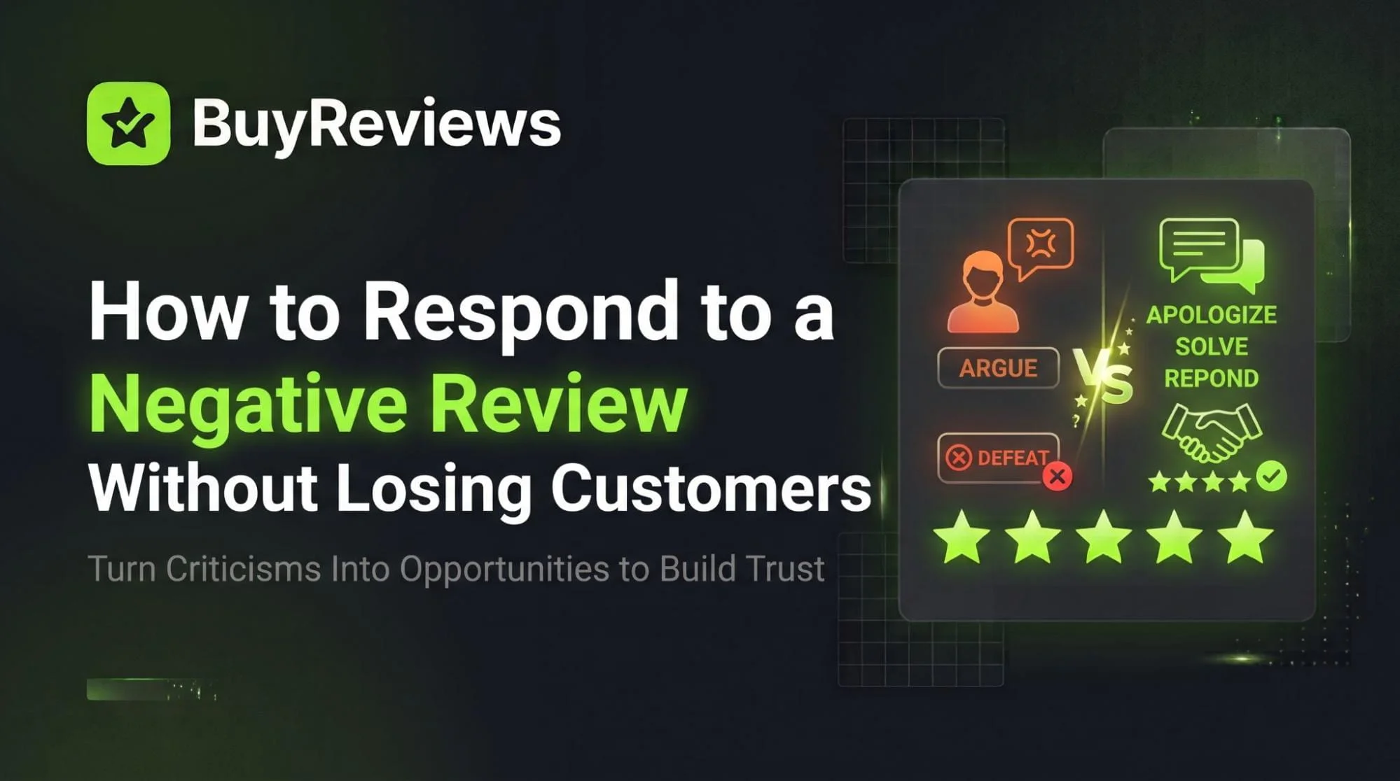Answer Bad Reviews
