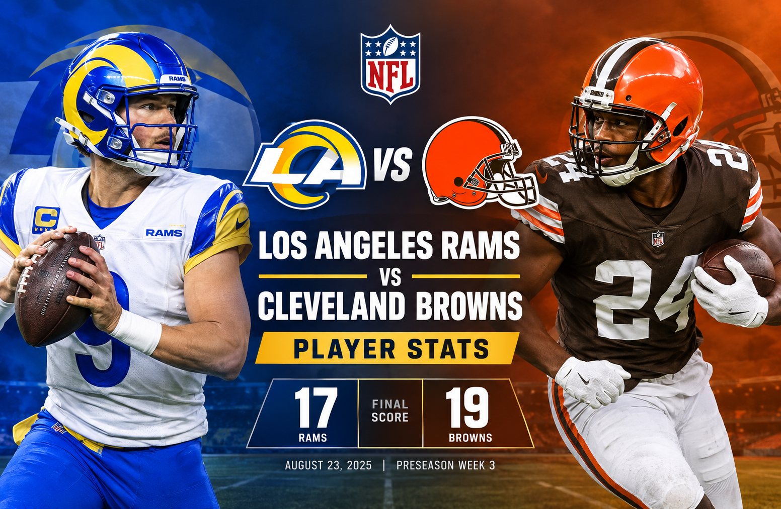 Los Angeles Rams vs Cleveland Browns Player Stats