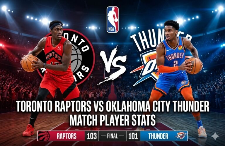 toronto raptors vs oklahoma city thunder match player stats