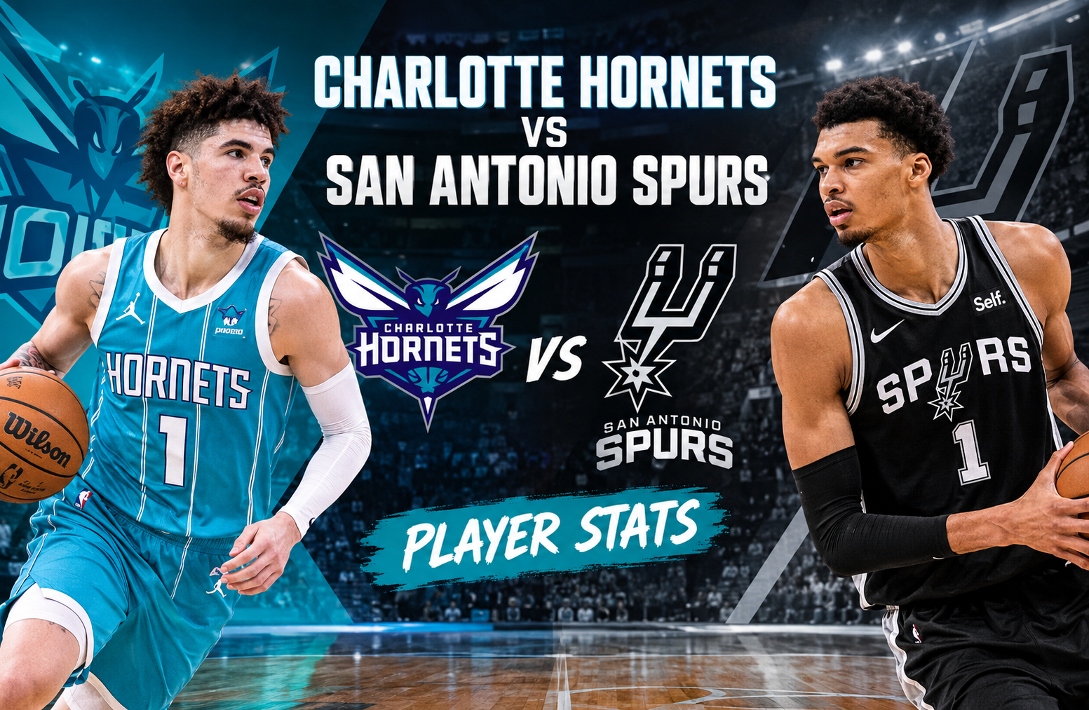 charlotte hornets vs san antonio spurs match player stats