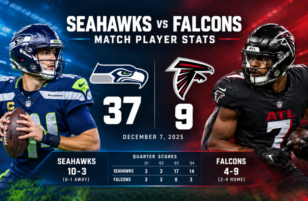 seahawks vs atlanta falcons match player stats